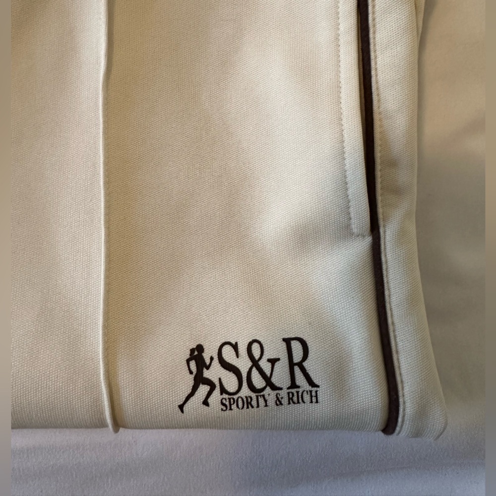 Sporty & Rich Action logo Track Pants - Milk/Cocoa Large - Picture 8 of 8